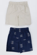 2 Pack Navy & Stone Shorts (2)