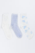 3 Pack Crew Bow Socks