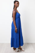 Blue Textured Maxi Dress (1)