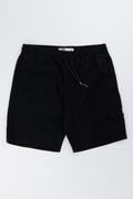 Black Cargo Utility Shorts
