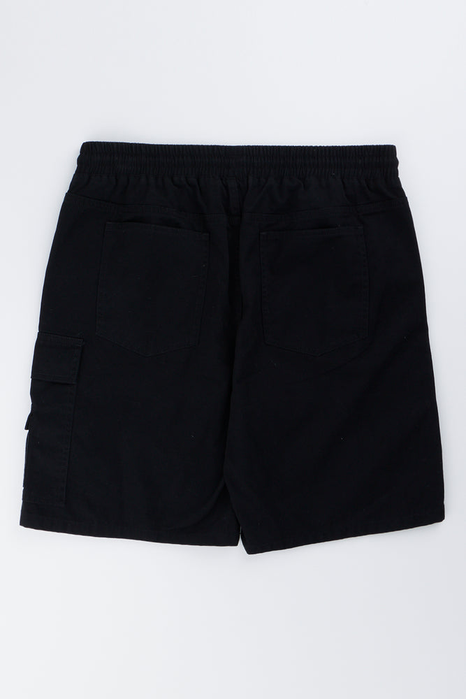 Black Cargo Utility Shorts (2)
