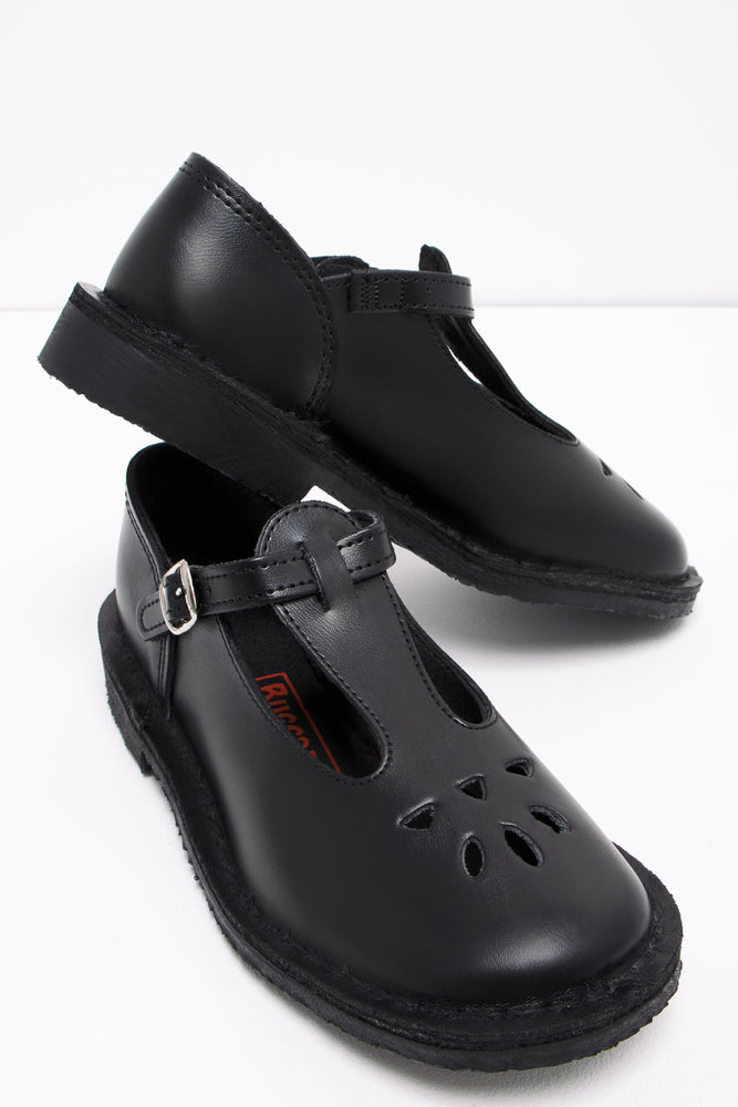 Black T-Bar School Shoes