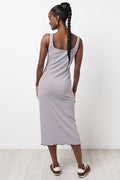 Striped Ribbed Midi Dress (2)
