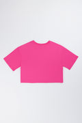 Cerise Diamante Slogan Boxy T-Shirt (2)