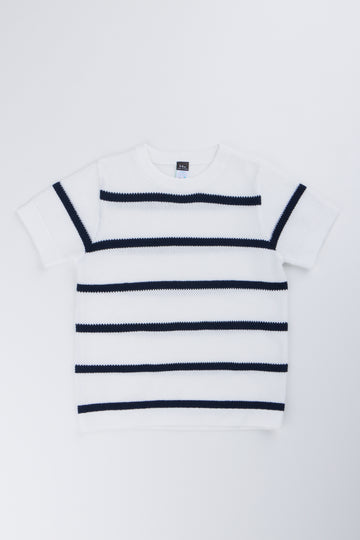Striped Crew Neck Knit Top