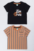 Boys Sun and Stripe T-Shirt Pack