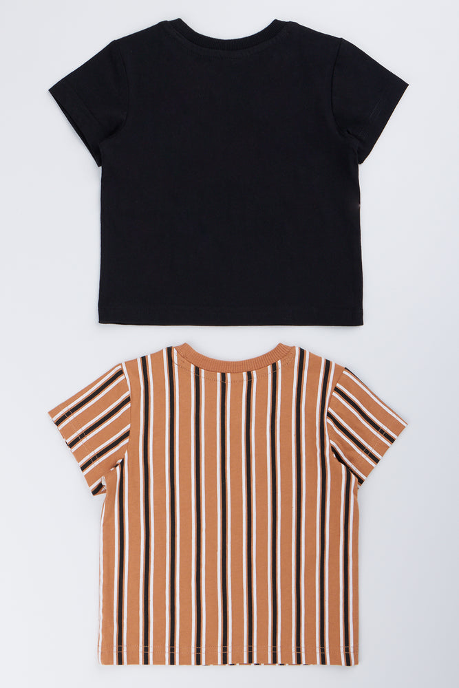 Boys Sun and Stripe T-Shirt Pack (2)