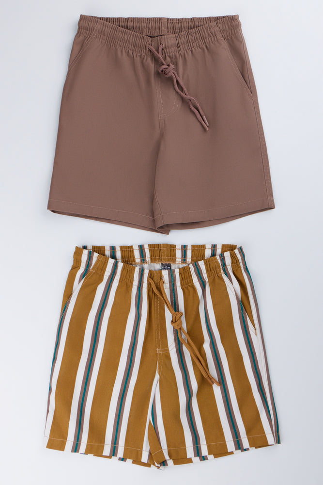 2 Pack Woven Casual Shorts