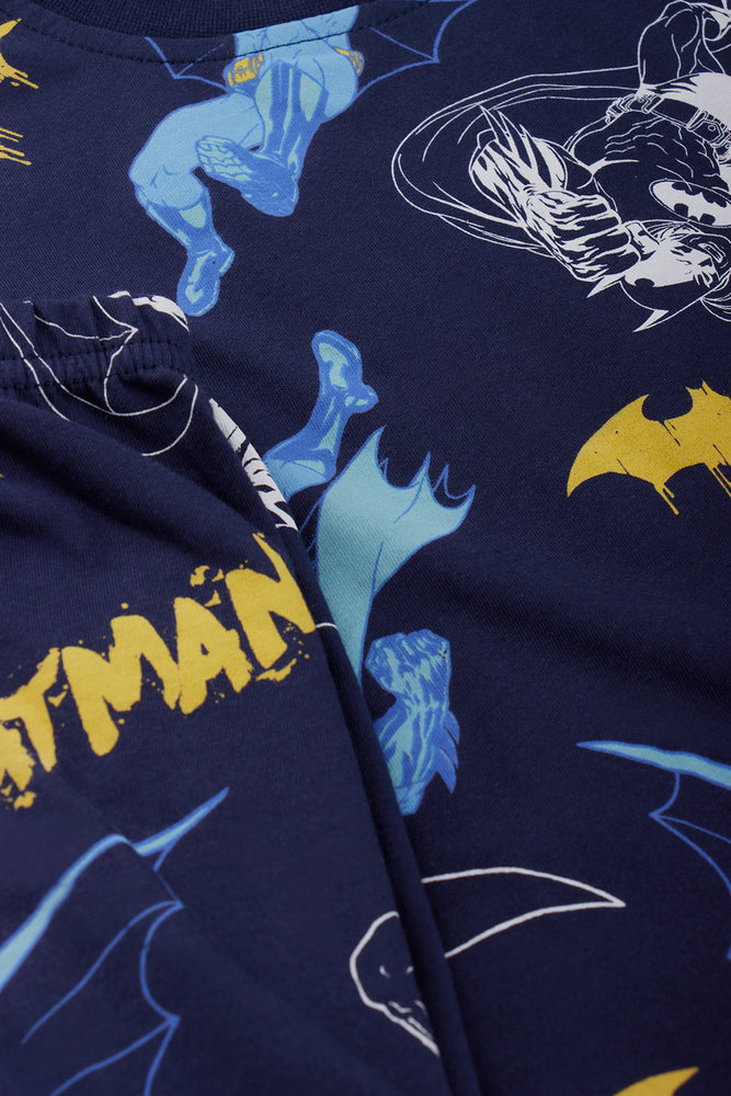 Navy Batman Short Sleeve Pyjama Set (1)