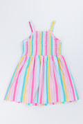 Striped Crochet Detail Summer Dress (2)