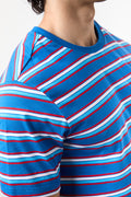 Cobalt Blue Striped Regular T-Shirt (3)