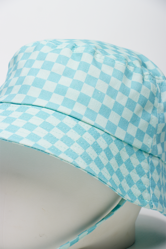 Mint Checkered Bucket Hat (2)