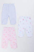 3 Pack Floral Footed Pants