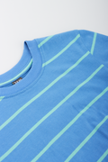Mid Blue Striped Short Sleeve T-Shirt (1)