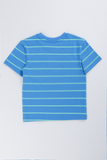 Mid Blue Striped Short Sleeve T-Shirt (2)