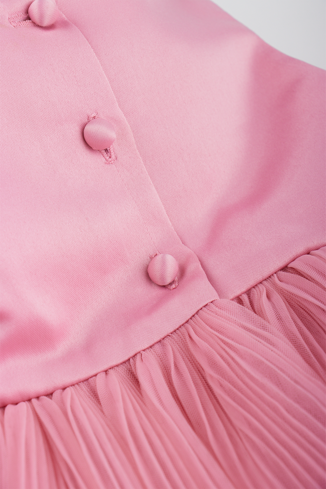 Pink Tiered Tulle Party Dress (1)