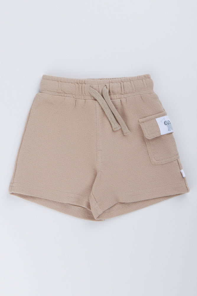 Stone Textured Knit Shorts