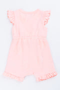 Pink Embossed Floral Fleece Romper (2)