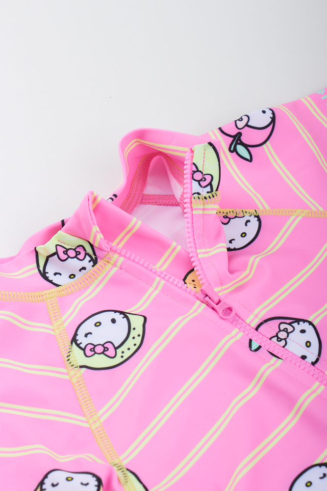 Hello Kitty Pink Striped Swimsuit (1)