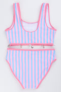 Striped Two Piece Swimsuit