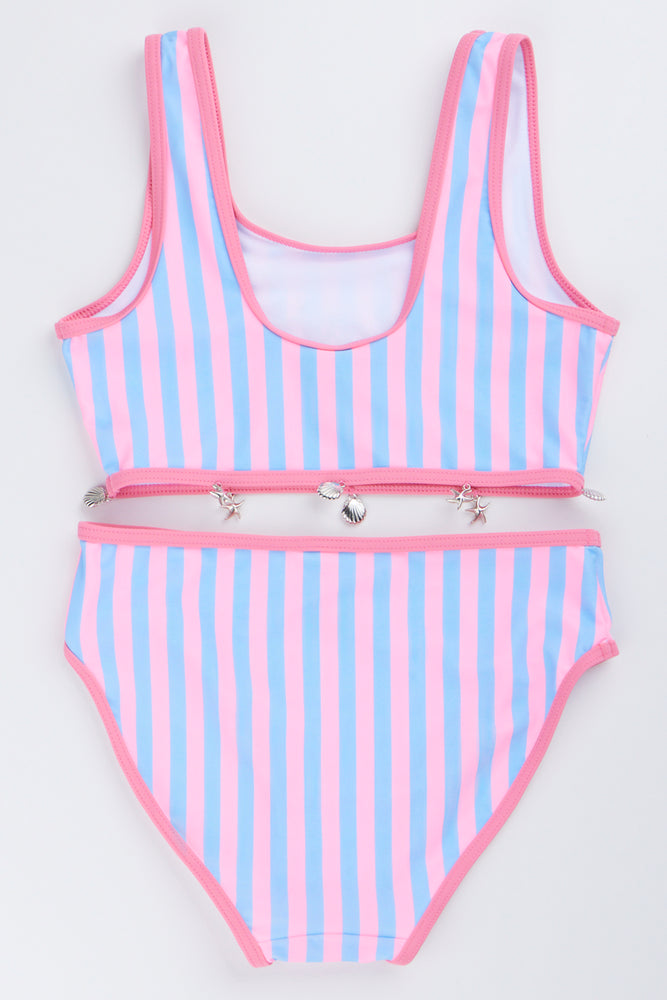 Striped Two Piece Swimsuit (2)