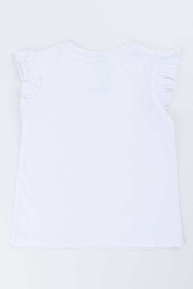 White Frill Sleeve Vest (2)