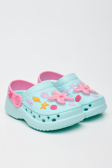 Aqua Light-Up Starfish Clogs