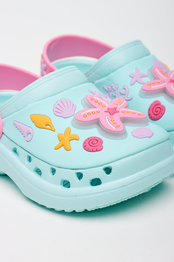 Aqua Light-Up Starfish Clogs (1)