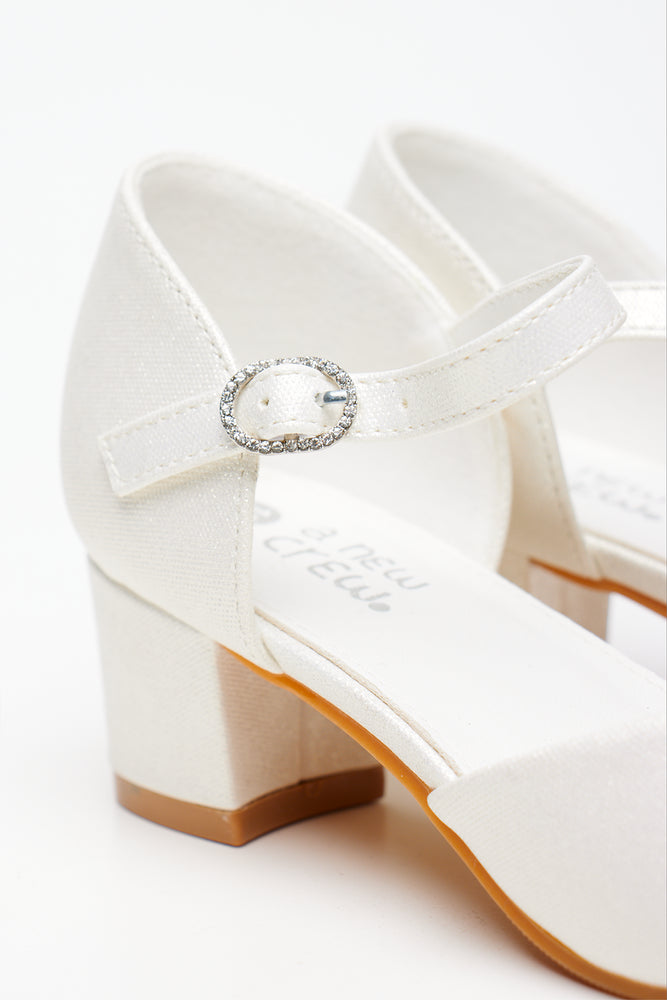 White Floral Embellished Block Heels (3)