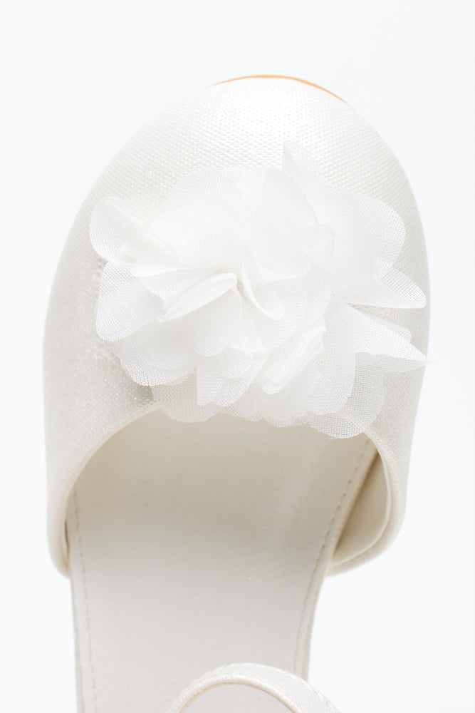 White Floral Embellished Block Heels (4)