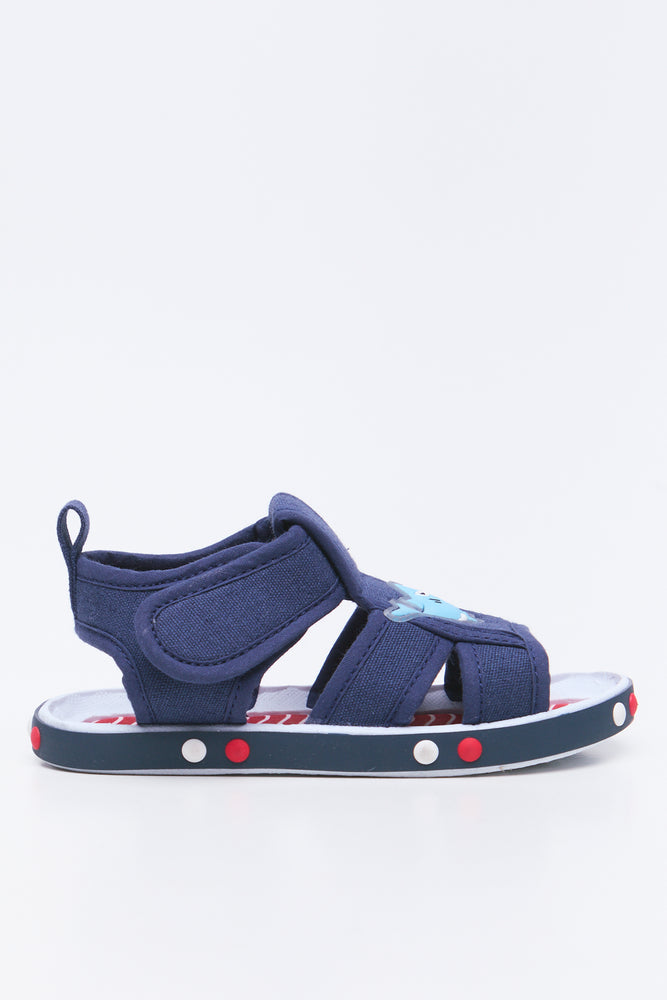Shark Print Open Toe Sandals (1)