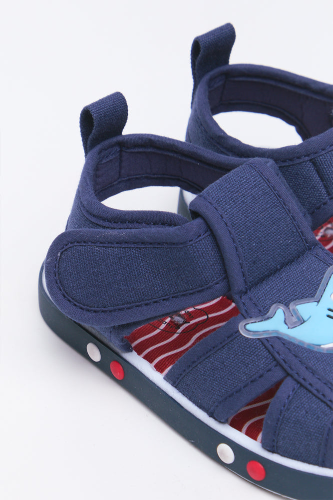 Shark Print Open Toe Sandals (3)