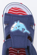 Shark Print Open Toe Sandals (4)