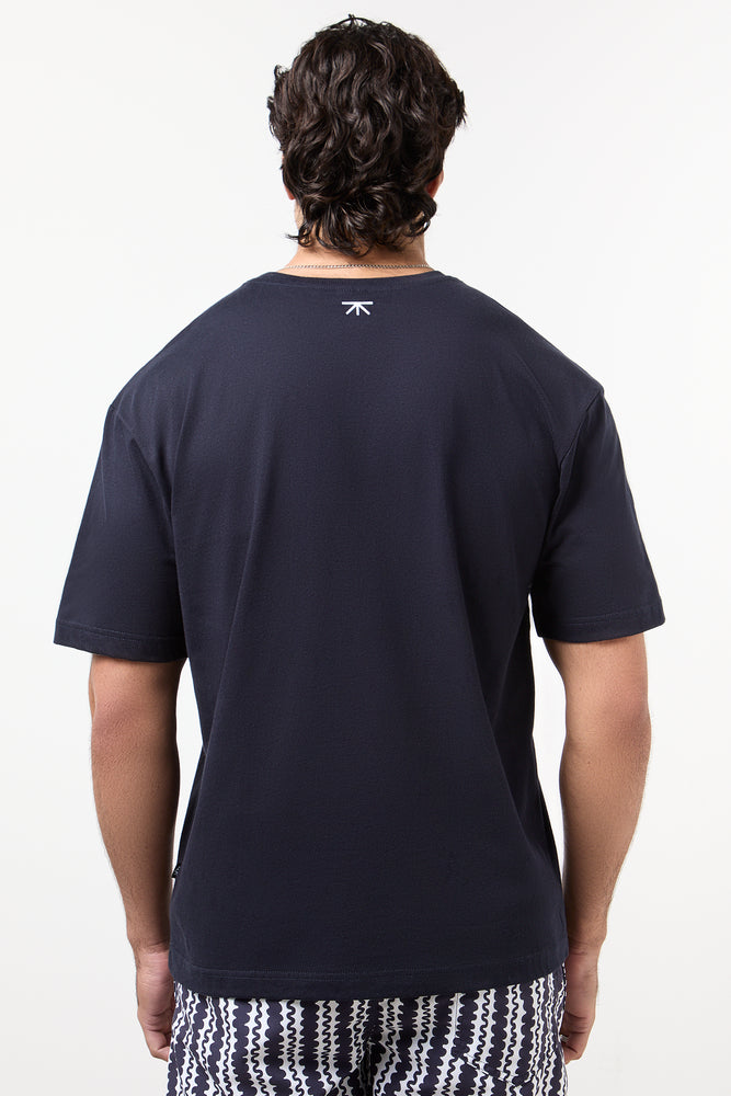 Relaxed Fit Navy Graphic T-Shirt (2)