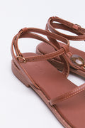Brown Beaded Strap Sandals (3)
