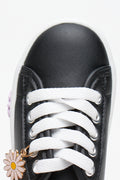 Black Floral Charm Platform Sneakers (4)