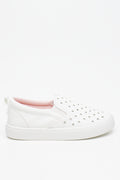 White Star Pattern Slip On Sneakers (1)