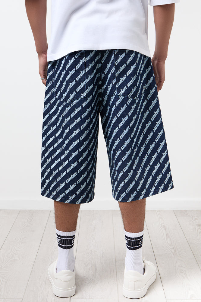 Indigo Printed Denim Jorts (2)