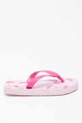 Pink Floral Summer Flip Flops (1)