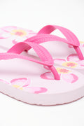 Pink Floral Summer Flip Flops (2)