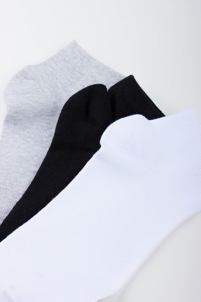 3 Pack Monochrome Ankle Socks (1)