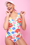 ME&B Floral Print V Neck Swimsuit (2)