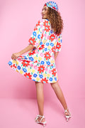 ME&B Floral Print Tiered Mini Dress (3)
