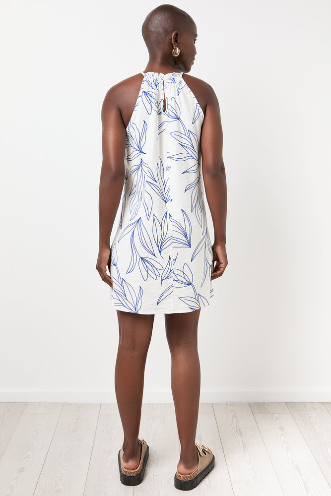 Floral Print Halterneck Tiered Dress (2)