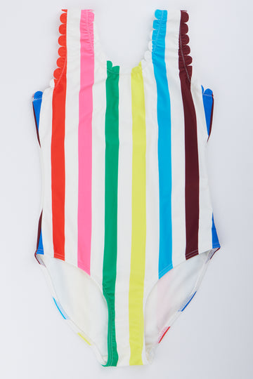 ME&B Multi Colour Striped Swimsuit