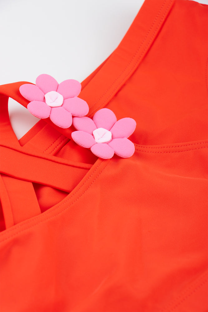 ME&B Red Floral Detail Bikini Set (1)