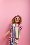 ME&B Rainbow Stripe Woven Top (3)
