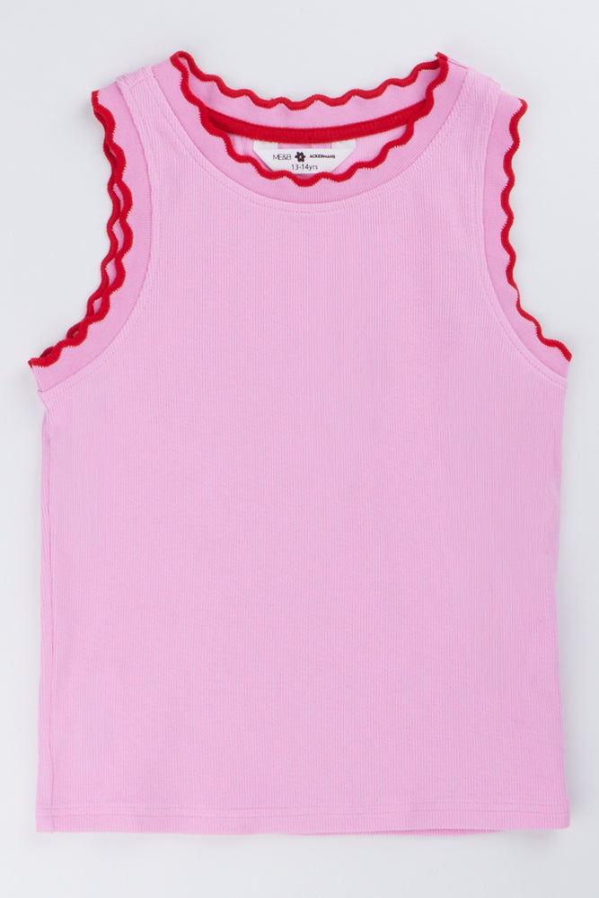 ME&B Dusty Pink Ribbed Vest