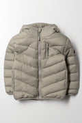 Hooded Puffer Jacket Light Green
