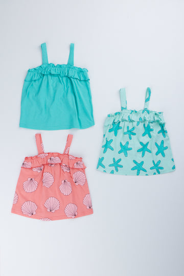Sea Themed Summer 3 Pack Tank Tops